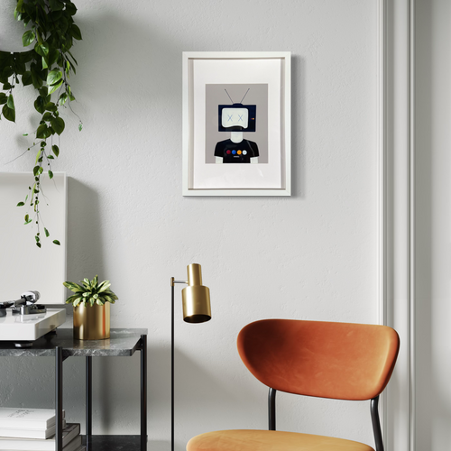 "NO SIGNAL" - Cool Grey Edition Print (8 × 10 inches)