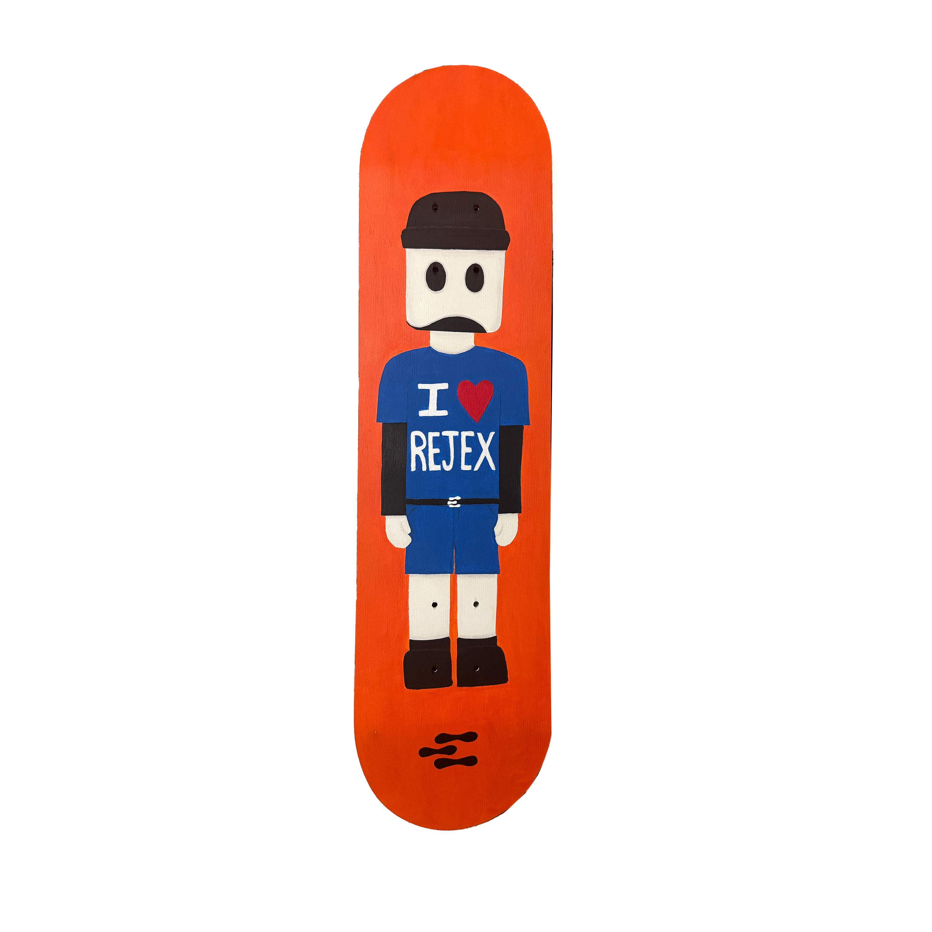 Hand Painted Skateboard Deck "ILOVEREJEX" -SOLD